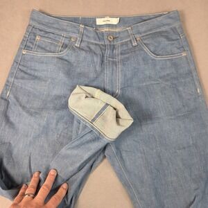 Selvedge Jeans Mens 32x26 Streetwear Baggy Hip Hop Skater Ankle Tapered Loose